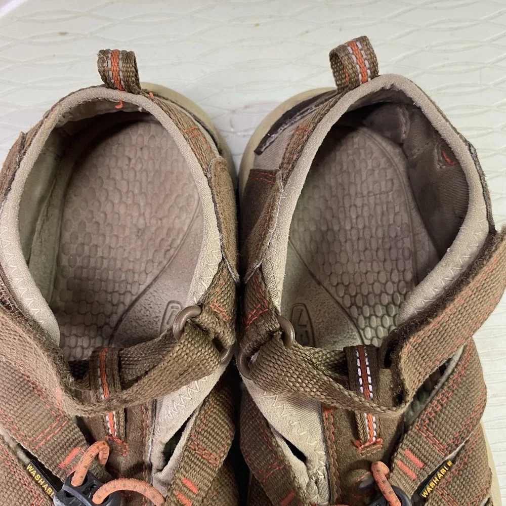 KEEN Water‎ Shoes Sandals H2O Kids Youth Size 5 Brown Orange Fabric